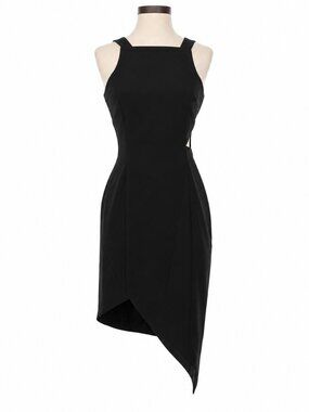 NWOT Jay Godfrey Black Cutout Asymmetrical Sheath Dress Size 4